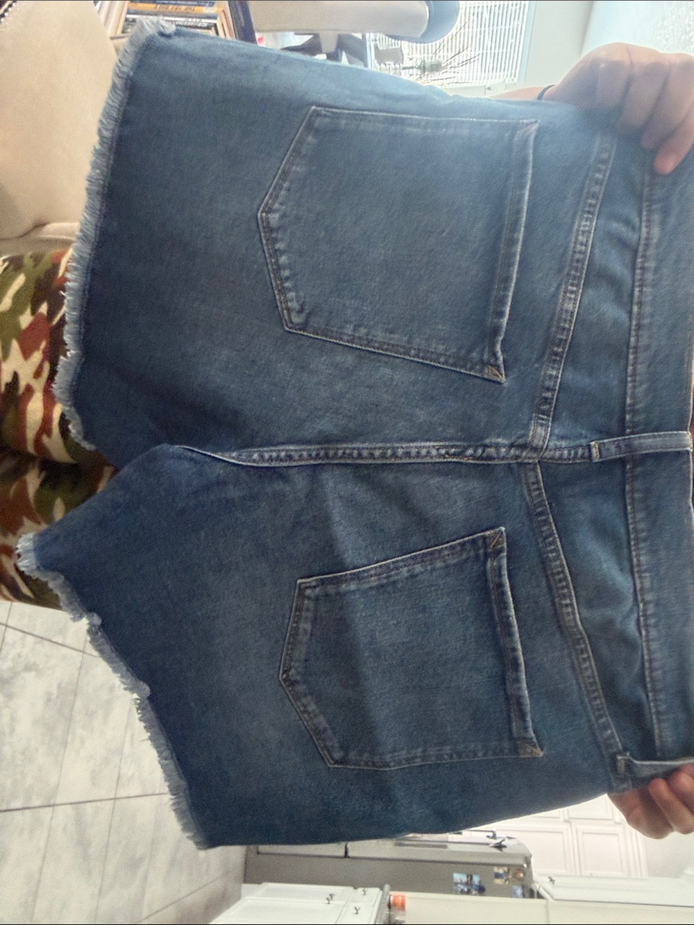 a.n.a Dark Blue Denim Boyfriend Short - Picture 6 of 7